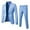 Blue, variant on Men's Blazers,Men's Black Suit,Modern Slim Fit Two Piece Business Suit Jacket With Vest and Trousers for Wedding Party Attire