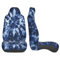 thumbnail image 4 of KAKALAD Dark Blue Tie Dye 03 Car Accessories Seat Covers Set Vehicle Seat Covers Universal Front Seats Protector 2 Pcs, 4 of 9