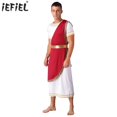 thumbnail image 2 of Vestido de Toga griega antigua para hombre, disfraces de juego de rol con decoración dorada Retro de manga corta, bata romana, traje de Cosplay vintage, 2 of 5