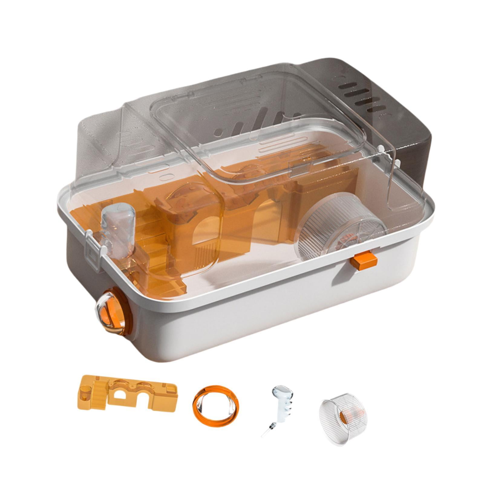 Serenable Hamster Cage 2 Layers of Multi -purpose with Apparent Surface Living Space of Small Animal Cages for Small Animals Mice Rat orange