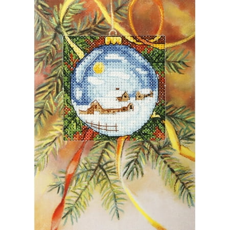 UPC: 5901703218073 | Complete counted cross stitch kit – greetings card Christmas Bauble 6242