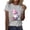 Gray, variant on QUNYINEY Pullover Tee Shirts Womens Casual Easter Crew Neck Short Sleeve Tops Loose Summer Tops for Women