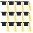 thumbnail image 1 of 12Pcs Graduation Party Bottle Toppers Nonwovens Yellow For Wine Caps Set And Decoration, 1 of 8