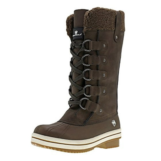 arcticshield women's waterproof insulated memory foam fur snow boots