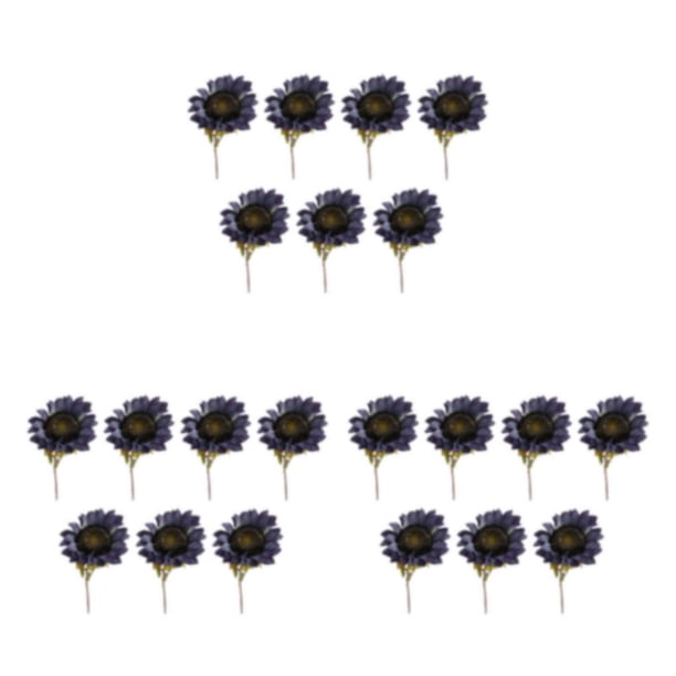 Injueey ramo de flores artificiales 7 Uds Azul