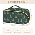 thumbnail image 4 of FORMRS Makeup Bag Travel Cosmetic Organizer for Women Fold Flat Zipper Pouch with Handle, New Year Tree Pattern, 4 of 8