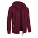 thumbnail image 5 of Ceisia Men's Loose Fit Heathered Hooded Zip-Up Sweatshirt with Contrast Zippers Gift, 5 of 5