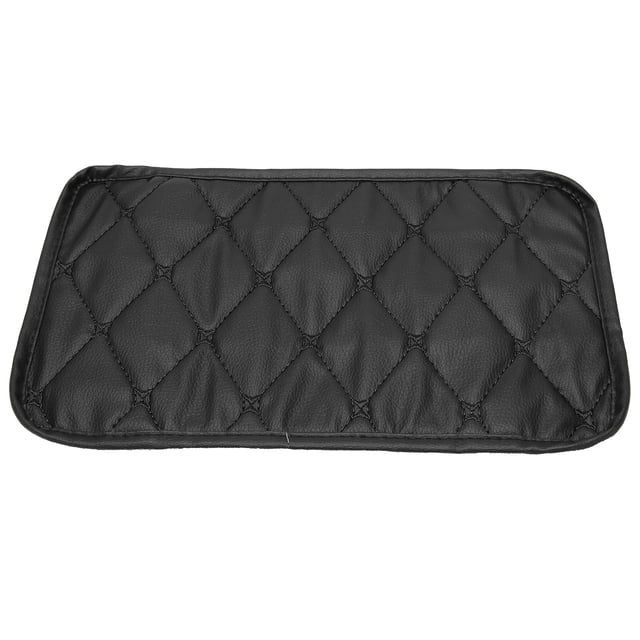 Armrest Box Mat Armrest Storage Cover Pad Waterproof Dustproof PU Leather Universal Fit with Elastic Band for Car Center Console Protection 11.4x6.7in