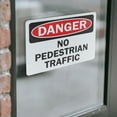 thumbnail image 4 of (2 Pack) No Pedestrian Traffic OSHA Danger Sign 10 Inch X 7 Inch Vinyl Label Decal Sticker Weather Resistant, UV Protected for Workplace, Business, and Construction Site, Made in the, 4 of 7