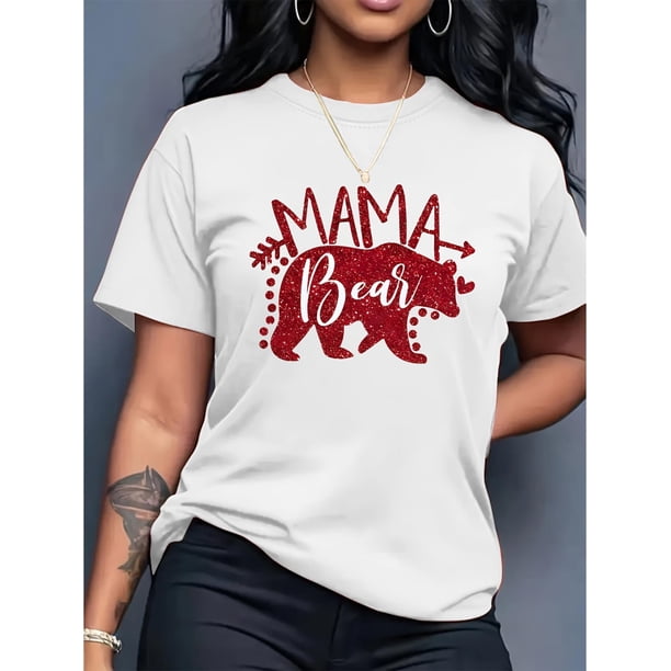 Camiseta de manga corta para mujer, camisetas tipo túnica, trajes de regalo cómodos, ropa deportiva, camisetas de verano, camiseta básicaMother'S Day Series Cute Little Pig Heart Print Casual Stylis