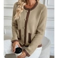 thumbnail image 6 of Cardigan Sweaters for Women Early Fall Fashion Long Sleeve Crew Neck Button Down Fall Outfits with Pocket, 6 of 9