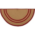 thumbnail image 3 of Americana Red Americana Flooring July Fourth Star Flag Jute Stenciled Star Half Circle Accent Rug, 3 of 3