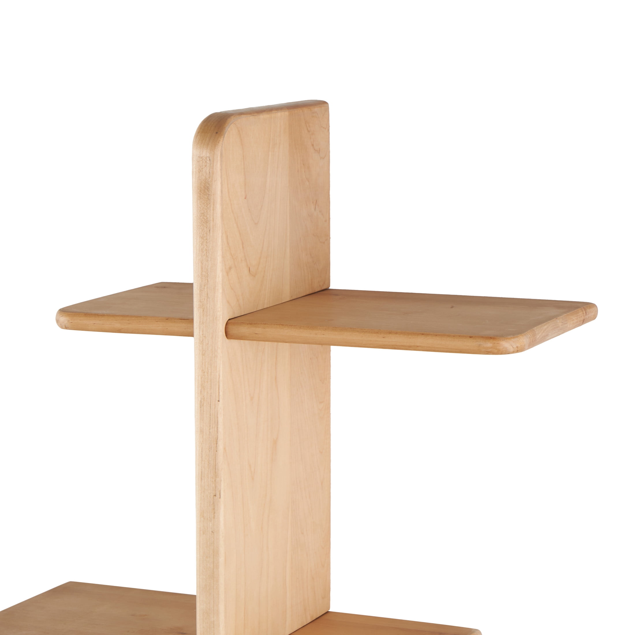 DecMode 15" x 8" Handmade 8-Tier Light Brown Wall Shelf