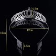 thumbnail image 2 of Tiara de cristal para boda nupcial de princesa de graduación, corona de diamantes de imitación para niños, niñas, adultos, diadema de metal plateado de aleación de aluminio, 11 Afortunado Sencillez, 2 of 2