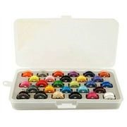 Bobbin Box Organizer with 28 Bobbins Threaded with Assorted Color Thread Item 1464