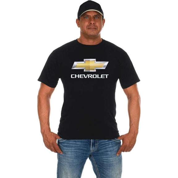 JH Design Men's Chevy Bow Tie Black Crew Neck T-Shirt