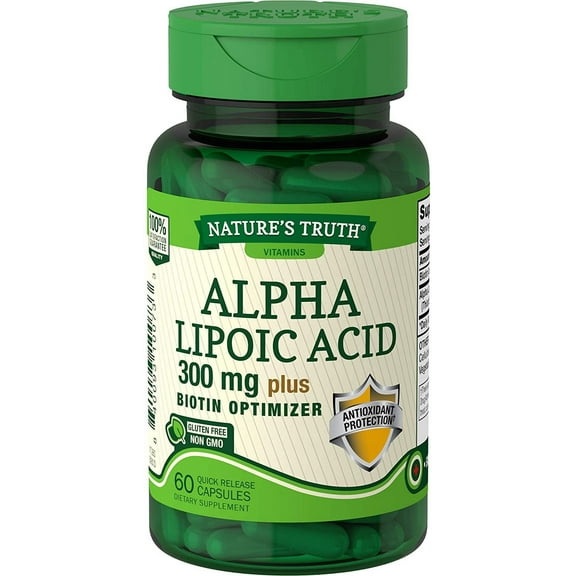 Nature's Truth Alpha Lipoic Acid 300mg w/ Biotin Optimizer, 60ct, 3-Pack