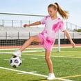 thumbnail image 6 of Amidoa Girls 2 Piece Outfits Summer Clothes Short Sleeve Cute T-Shirt and Casual Shorts Kids Clothing Sets Pink Size 2T, 6 of 7