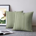 thumbnail image 2 of Pillow Covers 26x26 Set of 2, Dark Sage Green Striped Throw Pillow Covers Decorative Couch Cushion Cover, Farmhouse Stripes Modern Vintage Microfiber Soft Pillowcases for Bedroom Living Room Sofa, 2 of 9