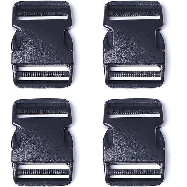 Hebilla de plástico de 4 piezas (25 mm de ancho) para liberación rápida en el costado de muñequeras, mochilas y equipo táctico
