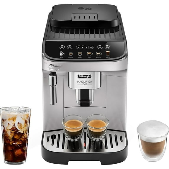 Restored DeLonghi Magnifica Evo Automatic Espresso & Coffee Machine, 6 Recipe - ECAM29043SB (Refurbished)