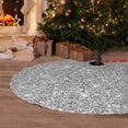 thumbnail image 6 of Yiaed GlitterSilver Print Christmas Tree Skirt , Tree SkirtsTree Mat for Christmas Winter Holiday Indoor Decorations-48", 6 of 7