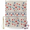 thumbnail image 2 of Independence Day Shower Curtain, 72" x 72", Retro Red Blue Love Stars Flags Green Leaf Waterproof Bathroom Curtain Washable Shower Curtain Set with 12 Hooks, 2 of 9