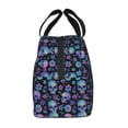 thumbnail image 2 of Lsque Skull Flower Blue Pattern Lunch Bag Women/Men Insulated Lunch Box,Small Leakproof Cooler Food Lunch Containers Reusable High Capacity Lunch Tote Bags, 2 of 6