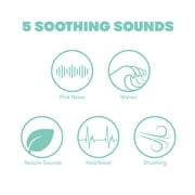 Frida Baby 2-in-1 Portable Sound Machine and Night Light with Strap for Infant, White noise Machine with Soothing Sounds for Stroller or Car Seat with Volume Control