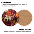 thumbnail image 3 of BaHomeck Drink Coasters Set of 4 with Holder vibrant painting of various flowers including roses and lilies Water Absorbent Ceramic Coasters Tabletop Protection,Suitable for Various Cup ,Home Decor, 3 of 4