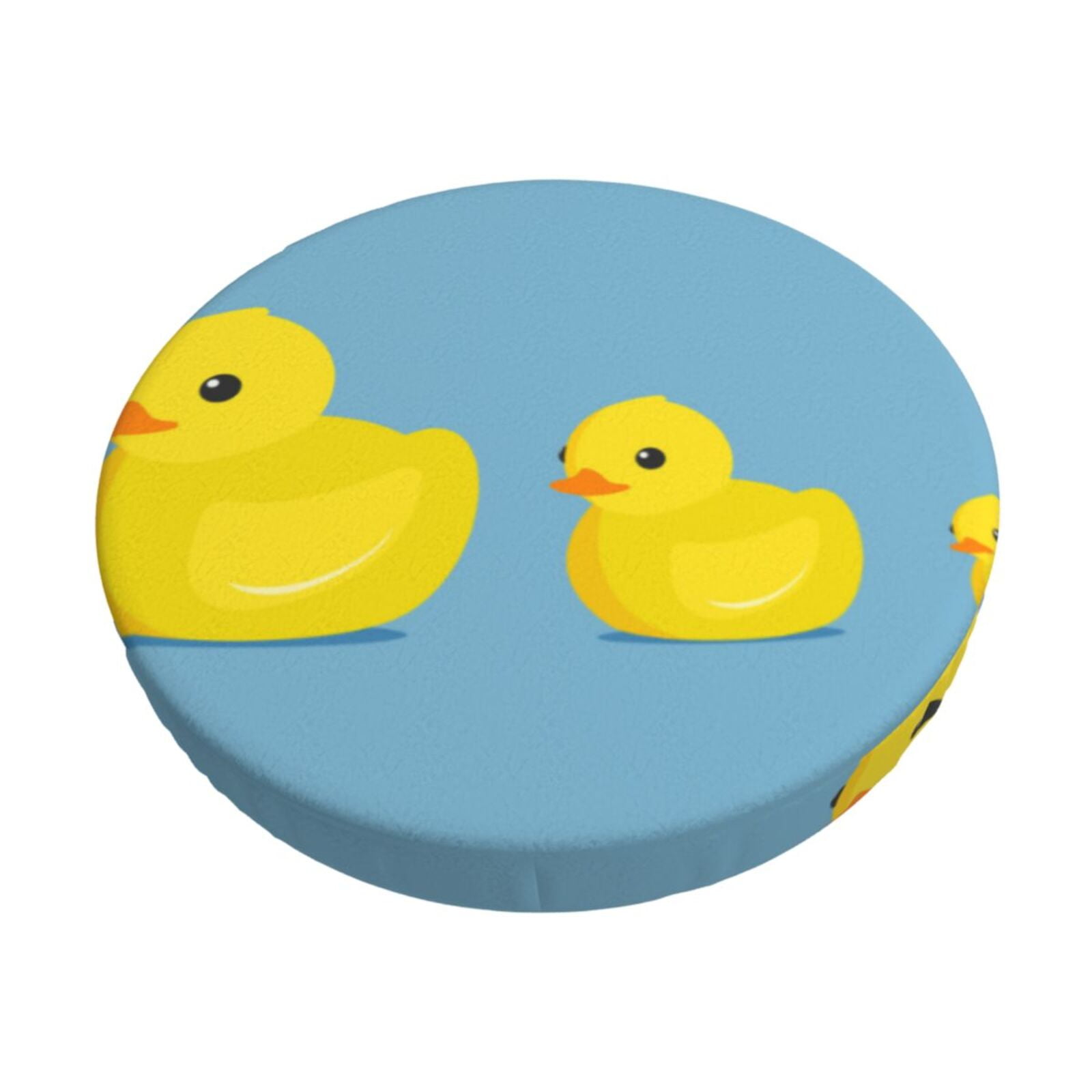 Easygdp Cute Ducky Print Easy To Install Bar Stool Covers&Stool Covers Round&Elastic Stool Cover, Barstool Covers,Washable&Bottom With Elastic Edge-14 inch
