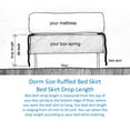 thumbnail image 3 of College Dorm Dust Ruffled Bed Skirt-Extra Long Extended Dorm Room Bed Skirt |100% Egyptian Cotton, 600-Thread Count| 26-Inch Drop| Extra Long Dorm Room Bed Skirt - [Burgundy, Twin XL/26 Drop], 3 of 6