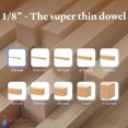 thumbnail image 6 of Wood Square Dowel Rods 1/8 inch x 12 Pack of 50 Wooden Craft Sticks for Crafts and Woodworking by Woodpeckers, 6 of 8