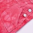 thumbnail image 4 of Peacolate 5-10T Little&Big Girls Adjustable Straps Short Overalls Jeans Outfits,Red,9-10Years, 4 of 5