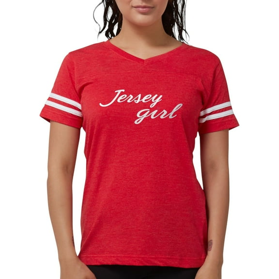CafePress - Jersey Girl T Shirt - Womens Football Shirt