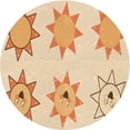 thumbnail image 1 of Ahgly Company Machine Washable Indoor Round Transitional Golden Blonde Gold Area Rugs, 3' Round, 1 of 7