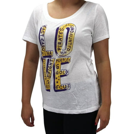 Creative Apparel Women's NCAA East Carolina Pirates Love Locker T-Shirt
