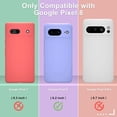 thumbnail image 3 of KOMI for Google Pixel 8 Case, Silicone Phone Case with 2 Screen Protector, Soft Anti-Scratch Microfiber Lining, Full Body Shockproof Slim Cover Support Wireless Charging, Lavender Purple, 3 of 5