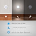 thumbnail image 4 of Luz de sensor de movimiento mejorada, luz nocturna LED inalámbrica con pilas, luces de armario que se pegan en cualquier lugar, luces de escalera, luces seguras para pasillo, baño, dormitorio, cocina, 4 of 8