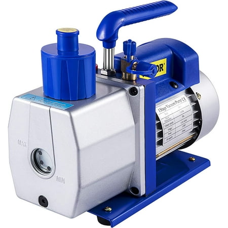 VEVOR Vacuum Pump 7CFM 1/2hp Single Stage Air Conditioning Vacuum Pump 110v 5pa Ultimate Vacuum Refrigerant HVAC Air Tool for Automobile Reparation Vacuum Evacuation (1-Stage, 7CFM)