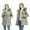 Green, variant on Women’s Slim Mid-Length Hooded Winter Warm Jacket Thick Padded Parka Coat Beige M
