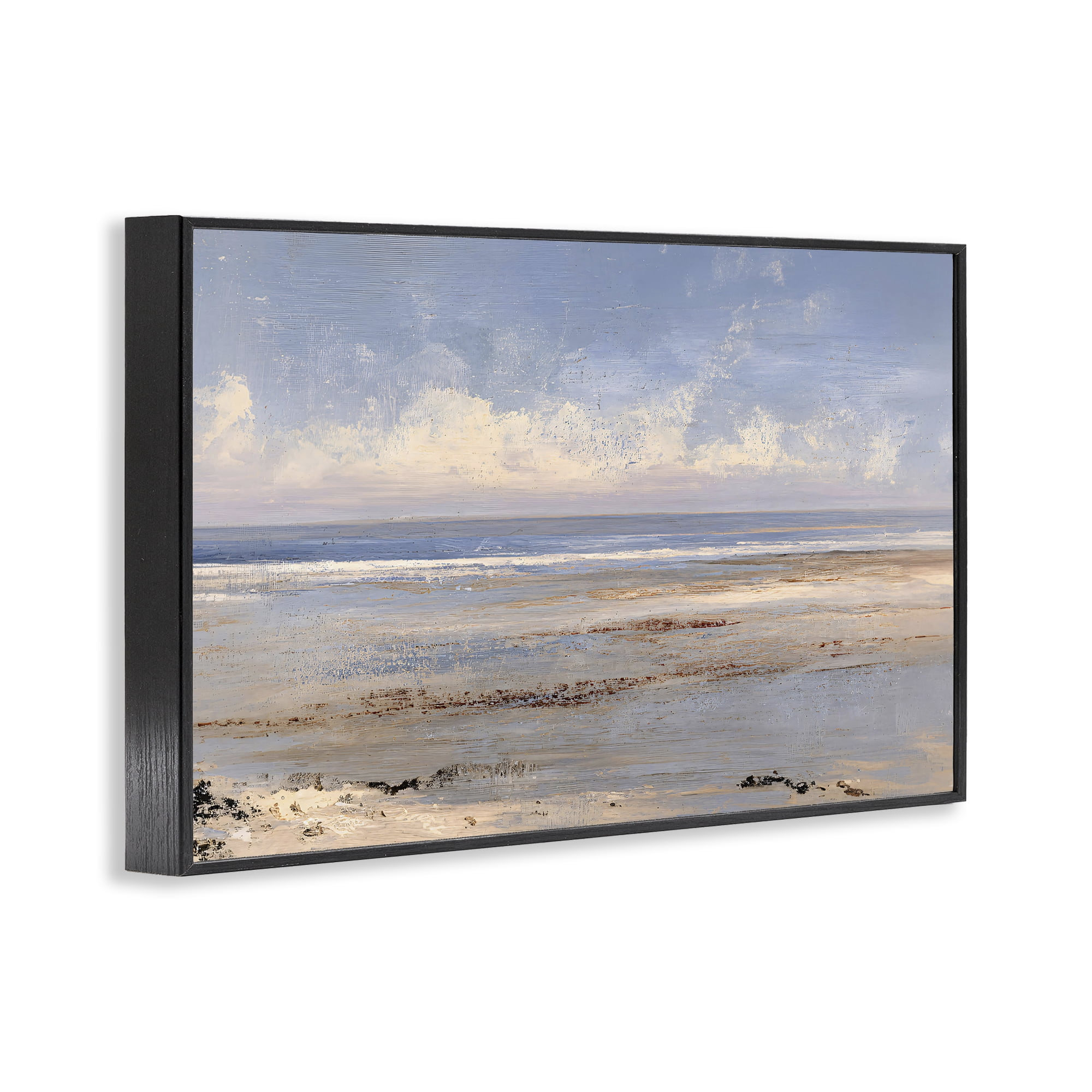 Stupell Industries Rustic Ocean Horizon Impression Black Framed Giclee Art, design by Jacky Ngan