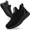 thumbnail image 1 of Zapatillas Feethit para mujer, tenis y correr, zapatillas ligeras e informales para viajes, gimnasio, trabajo, camarera, enfermera, todas negras, 1 of 6