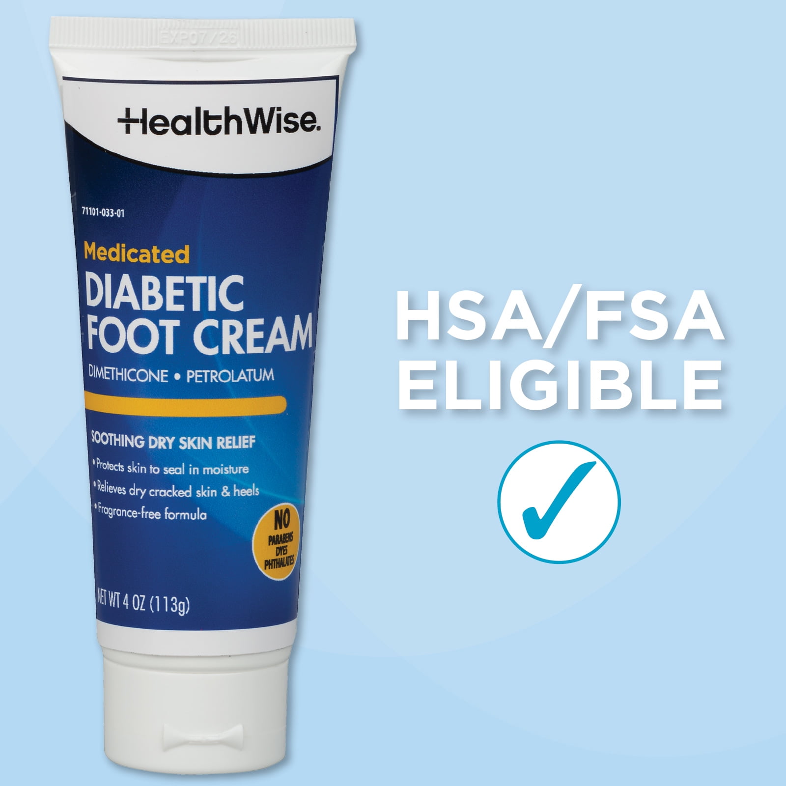 Foot Care Diabetic Foot Cream For Dry Skin HealthWise Medicated