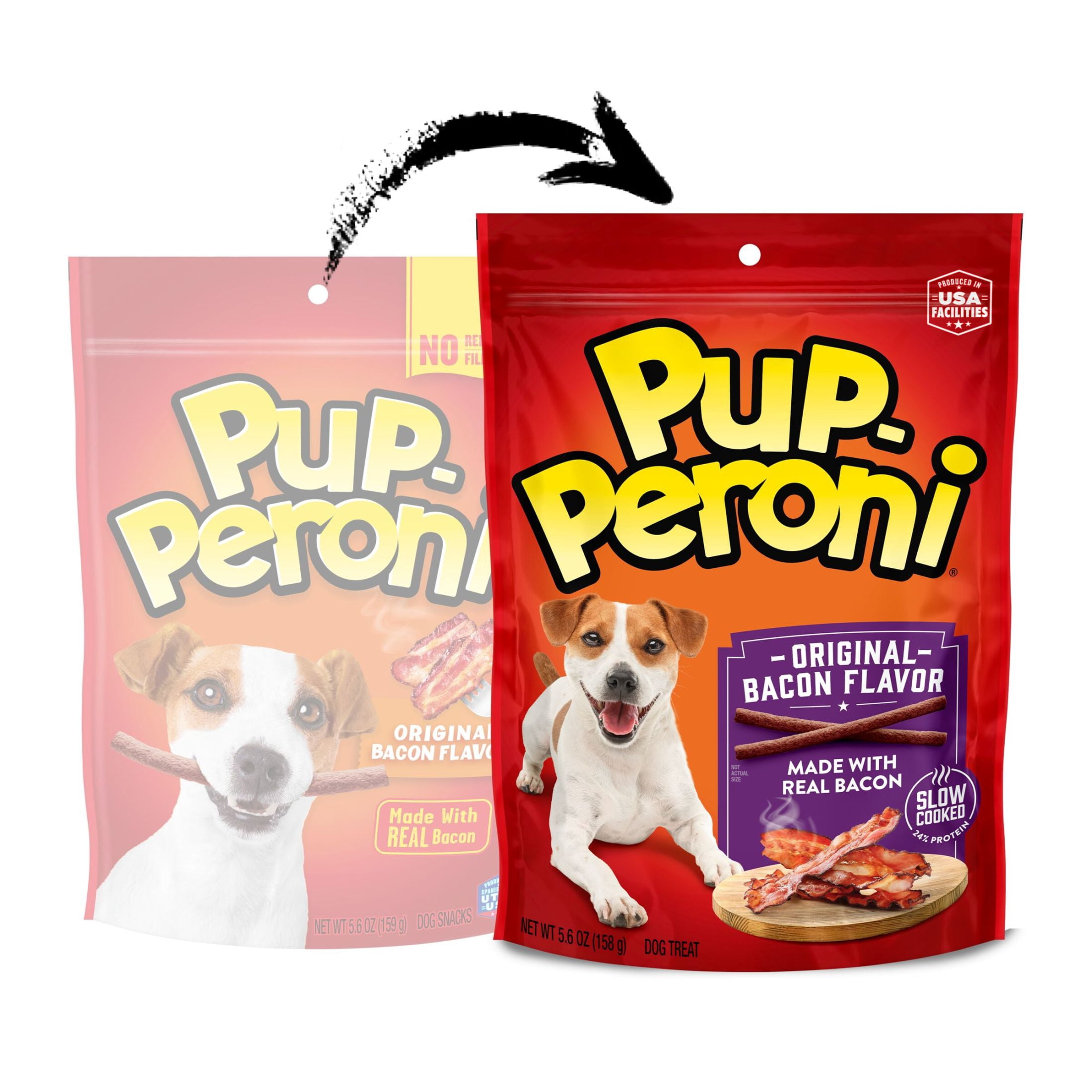 (24 pack) Pup Peroni Original Bacon Flavor Dog Treats, 5.6 oz Bag