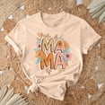 thumbnail image 5 of GaThRRgYP Going Out Tops for Women,Plus Size T Shirts for Women,Women Mother's Day Gift Mom Flower Print Short Sleeve Round Neck T-shirt Pattern Top Khaki XXXL, 5 of 7