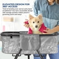 thumbnail image 3 of Portable Dog Bath Tub with Two Side Pockets and Built-in Drain System - Includes Three-Point Leash Restraint (Gray + Black), 3 of 5