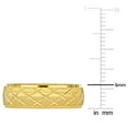 thumbnail image 4 of Men's 6mm Lattice Wedding Band in 14k Yellow Gold, 4 of 5
