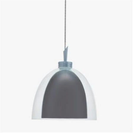 Monorail Fixture - 1-Light Monorail Quick Adapt Low Voltage Pendant, Gun Metal-White