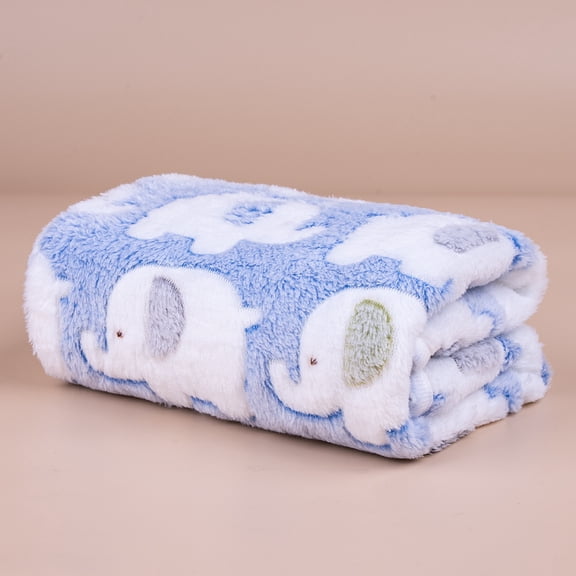 Pet Blanket For Dog & Cat, Dog Blanket With Elephant Pattern, Adorable Fleece Winter Cat Blanket